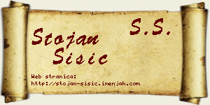 Stojan Šišić vizit kartica